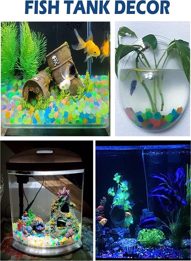 chic style 200PCS Glow Stones Pebbles, Gardening Luminous Glow Stones Rocks Outdoor Decor Glowing Water Fish Tank Gravel - Image 4